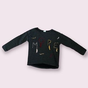 Zara Kids Collection Winter Gray more Sweater Long Sleeve Top Sz 9 Cm134